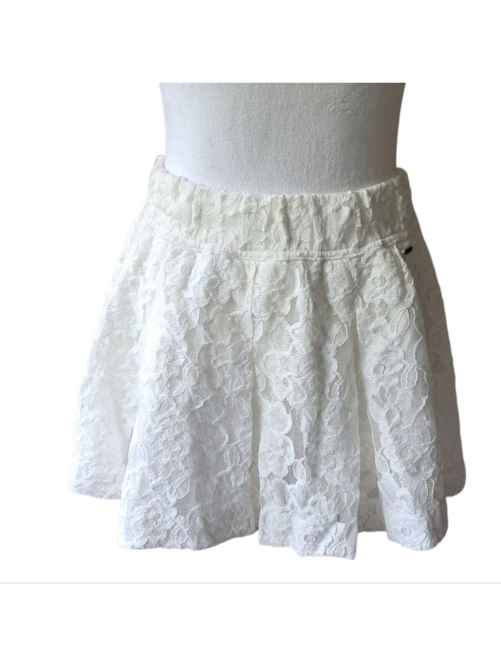 Hollister y2k Mini Cotton Lace Skirt